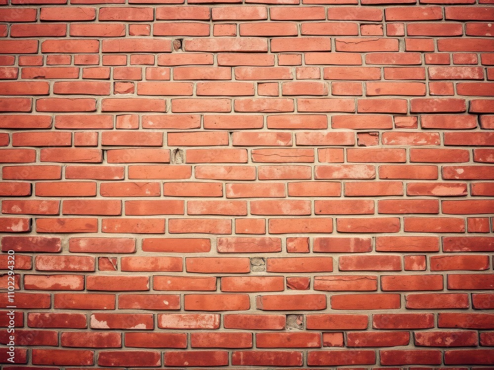 Rustic red brick wall with rough and uneven texture, grunge, construction Rustic red brick wall with rough and uneven texture, grunge, construction
