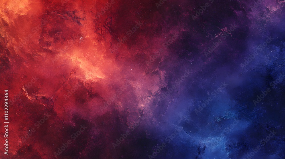 Abstract Cosmic Nebula Red And Blue Hues Abstract Cosmic Nebula Red And Blue Hues