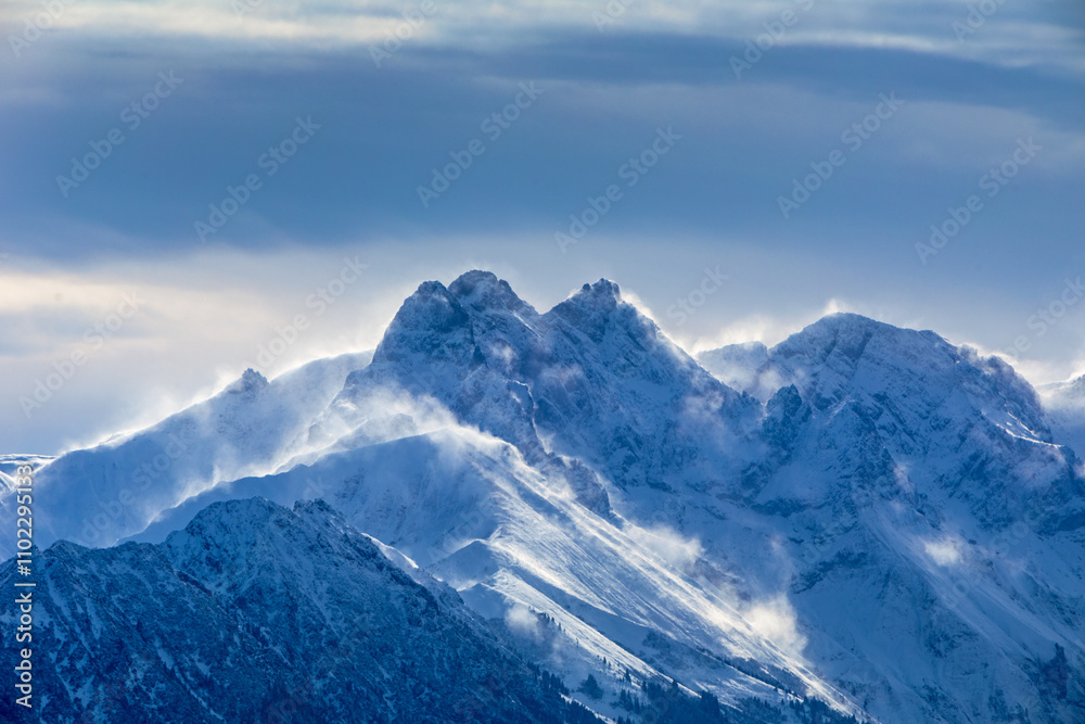 Allgäu - Berge - Mädele Gabel - Oberstdorf - Schnee - Alpen Allgäu - Berge - Mädele Gabel - Oberstdorf - Schnee - Alpen
