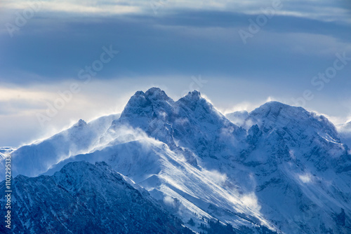 Allgäu - Berge - Mädele Gabel - Oberstdorf - Schnee - Alpen photo