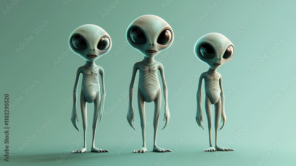 Obraz premium Aliens. Alien. Illustration