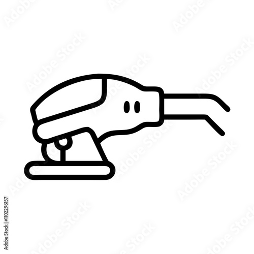 Electric sander icon for surface finishing