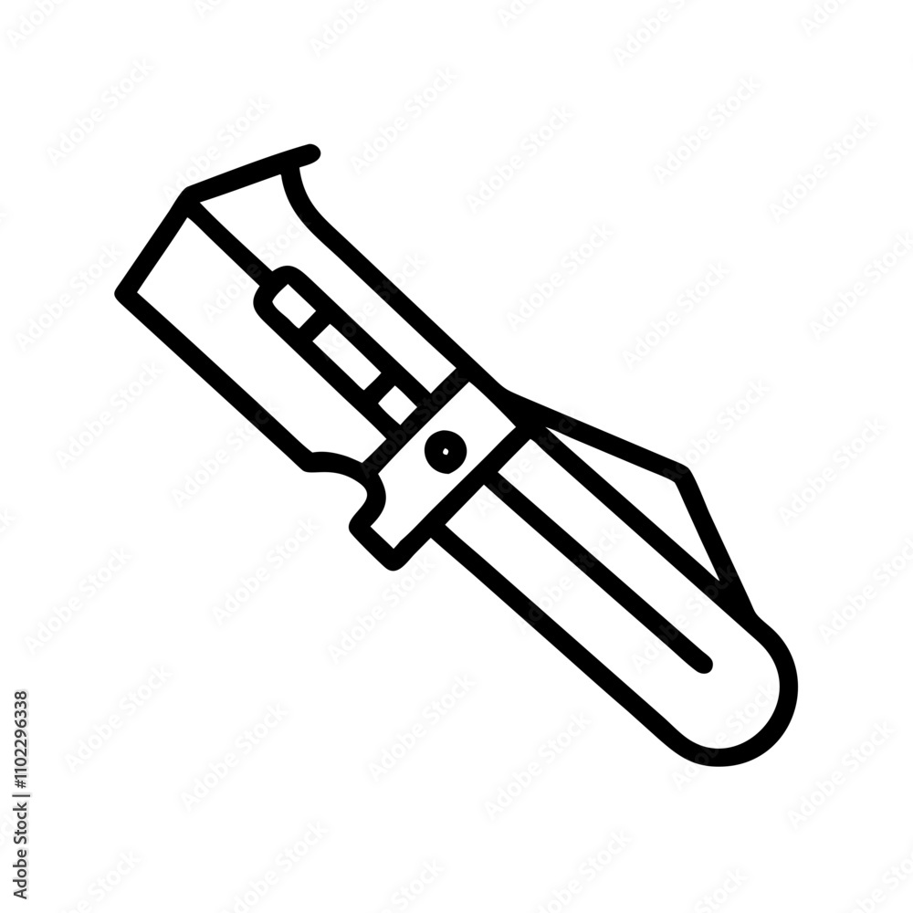 PVC cutter icon for industrial and plumbing tasks PVC cutter icon for industrial and plumbing tasks