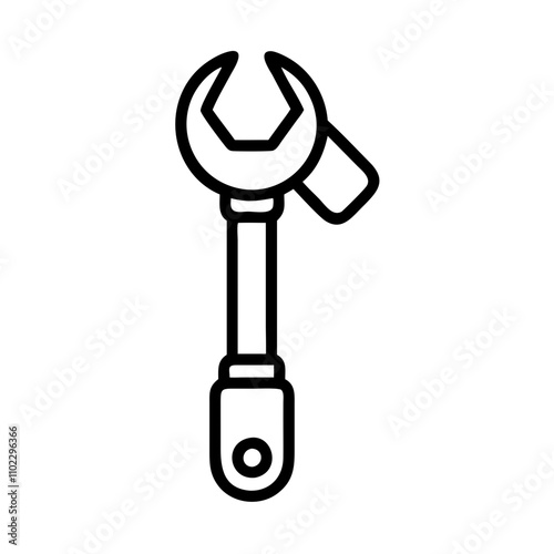 Ratchet icon for mechanical repairs