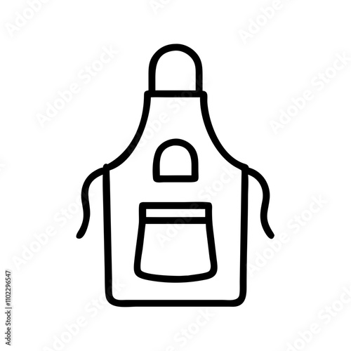 Work apron icon for industrial protection