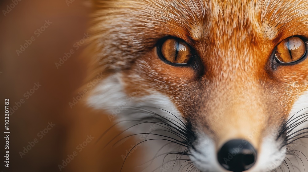 Close-Up Portrait of a Fox with Striking Amber Eyes and Soft Fur Close-Up Portrait of a Fox with Striking Amber Eyes and Soft Fur