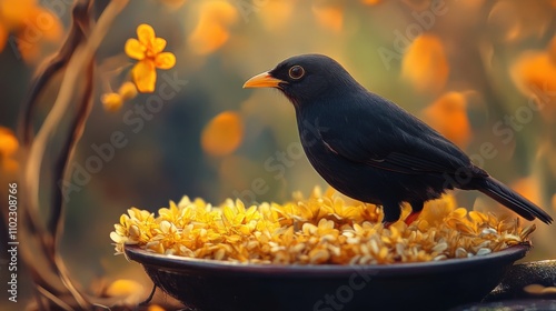 Myna Bird in Cambodia: A Common Wildlife Species with Black Beak