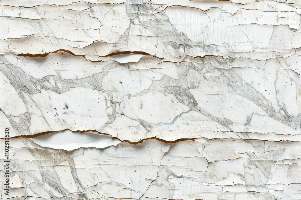 Obraz premium Vintage White Wall Texture with Paper and Marble Elements
