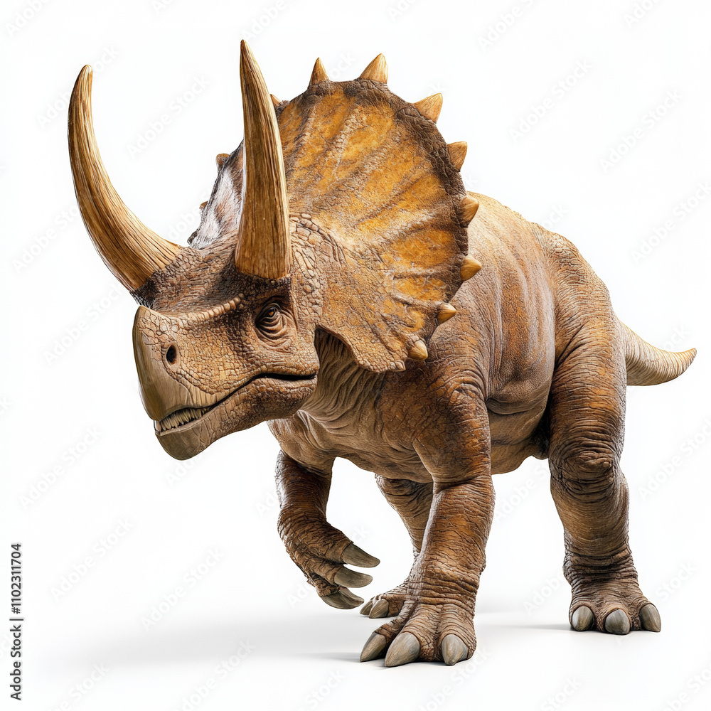 Fototapeta premium Triceratops on white background