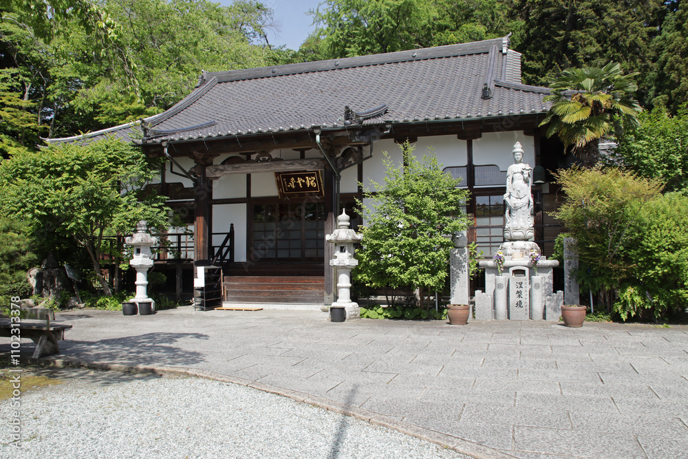 pavilion in a buddhist temple (tenrinin) in matsushima in japan pavilion in a buddhist temple (tenrinin) in matsushima in japan