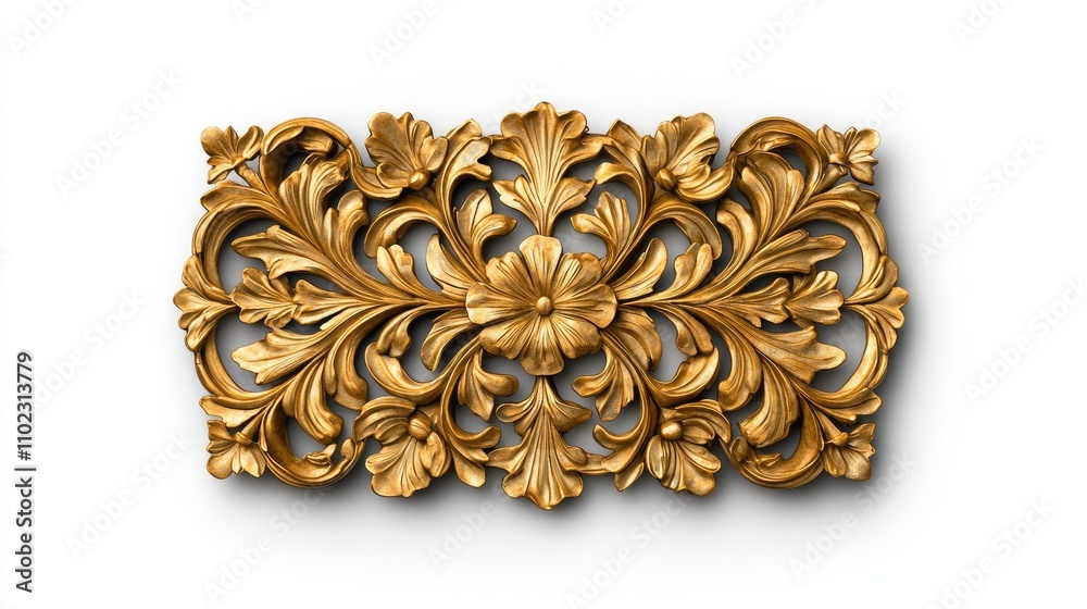Ornate Golden Floral Decoration with Intricate Leaf Patterns, Perfect for Interior Design, Luxury Decor, and Art Restoration Projects, Showcasing Stunning Craftsmanship and Elegance Ornate Golden Floral Decoration with Intricate Leaf Patterns, Perfect for Interior Design, Luxury Decor, and Art Restoration Projects, Showcasing Stunning Craftsmanship and Elegance