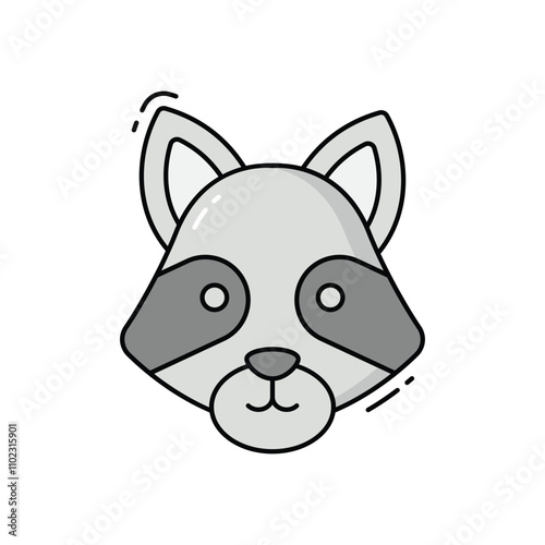 Racoon vector icon