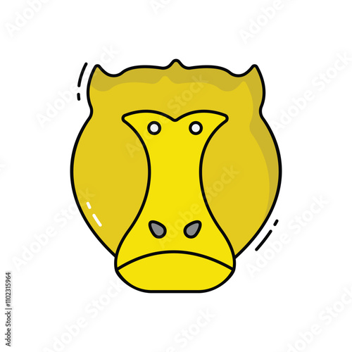 Baboon vector icon