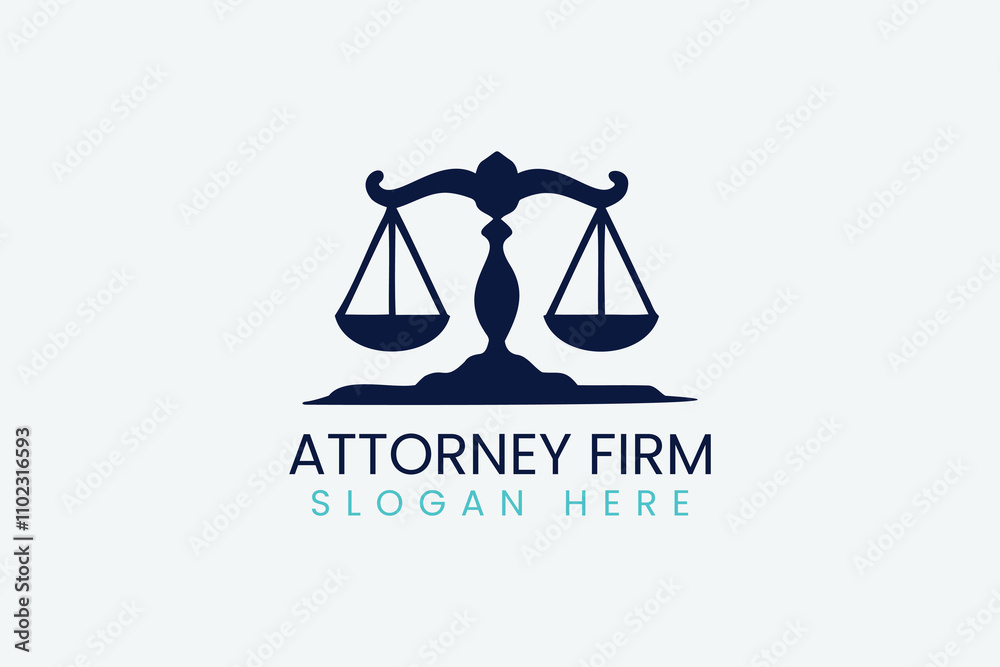 Professional logo design featuring balanced scales for an attorney firm Professional logo design featuring balanced scales for an attorney firm