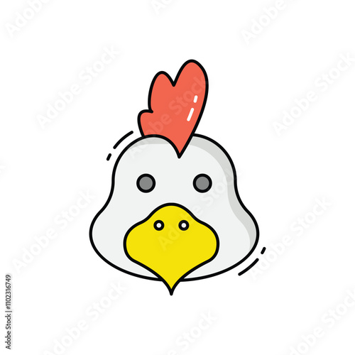 Rooster vector icon