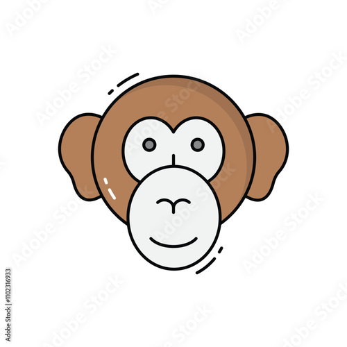 Chimpanzee vector icon