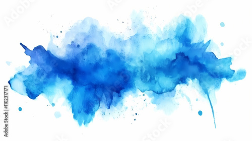 Abstract watercolor blue background, watercolor, background , blue. Cerulean. Illustration