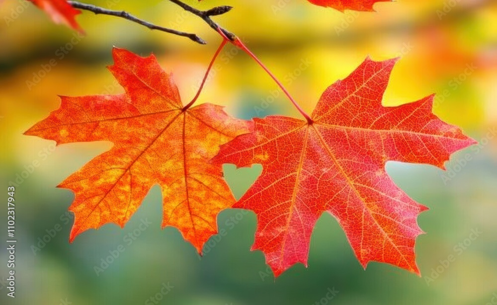 美しい紅葉が広がる秋の日の午後に見られる鮮やかな葉 美しい紅葉が広がる秋の日の午後に見られる鮮やかな葉