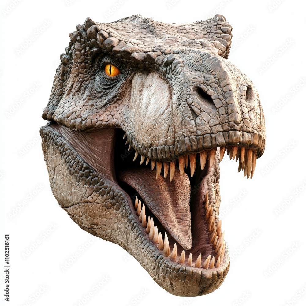 Obraz premium T-rex head white background 
