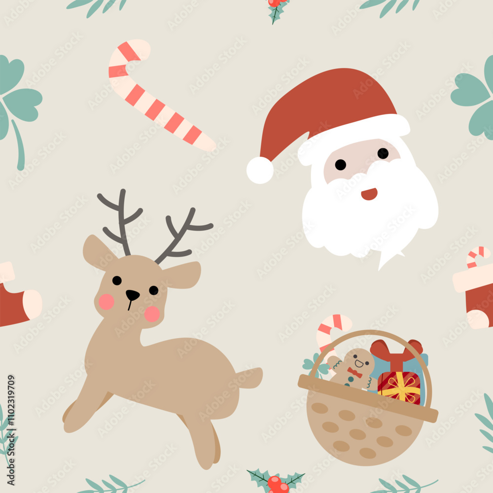 Seamless pattern of Christmas, Gift box, other Vector graphics. Seamless pattern of Christmas, Gift box, other Vector graphics.