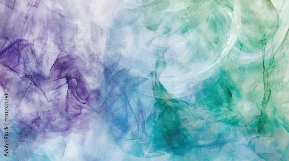 An abstract composition featuring swirling, smoky patterns in rich jewel tones of emerald green, sapphire blue, and amethyst purple. The elegant textures evoke a mysterious, dreamy mood. An abstract composition featuring swirling, smoky patterns in rich jewel tones of emerald green, sapphire blue, and amethyst purple. The elegant textures evoke a mysterious, dreamy mood.