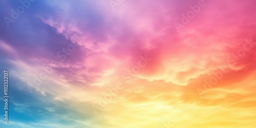 Bright rainbow gradient background central composition vivid colors