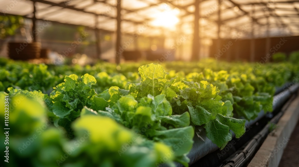 Close-up of Lush Green Plants in a Greenhouse. Vibrant Fresh Produce Growing Close-up of Lush Green Plants in a Greenhouse. Vibrant Fresh Produce Growing
