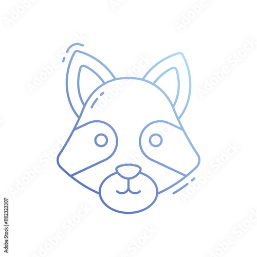 Racoon vector icon