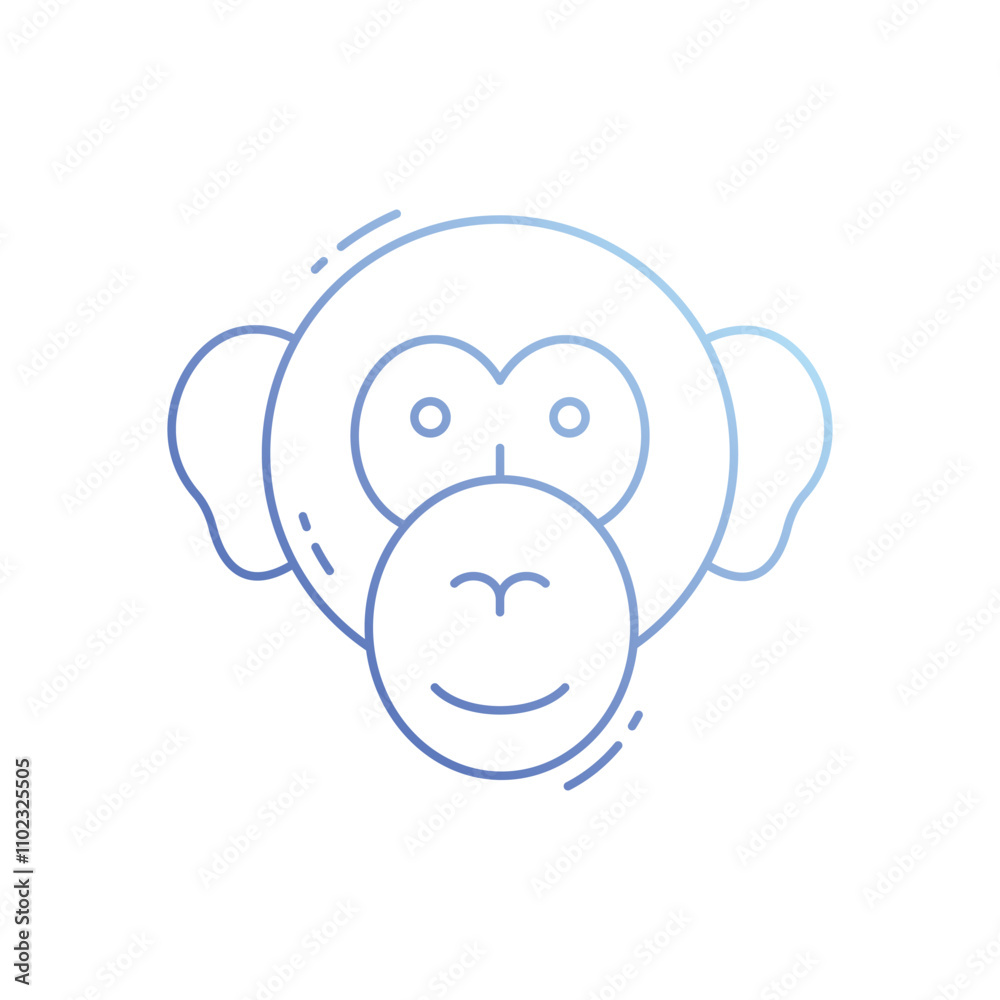 Chimpanzee vector icon