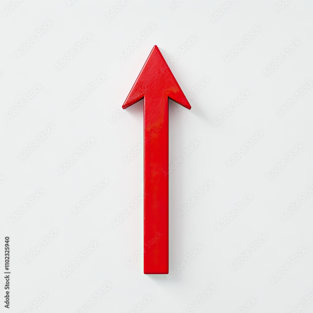 Simple Red Arrow Pointing Upward on a White Background, Symbolizing Progress, Direction, Success, and Growth in Business, Finance, and Personal Development Simple Red Arrow Pointing Upward on a White Background, Symbolizing Progress, Direction, Success, and Growth in Business, Finance, and Personal Development