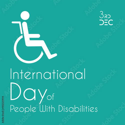 International Day of People With Disabilities, to raise awareness of the situation of disabled persons in all aspects of life. Vector illustration 3rd December.