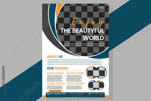 Creative Travel flyer,modern travel flyer,travel flyer,flyer template.