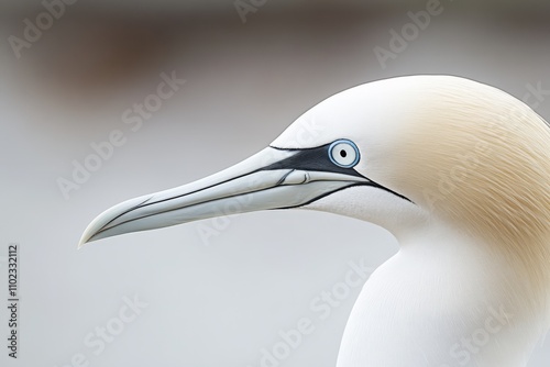 Northern Gannet: Majestic Bird on Machias Seal Island in Natural Habitat photo