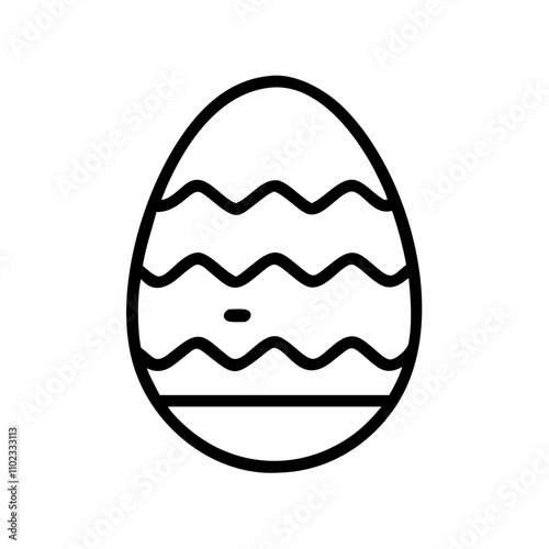 Easter egg icon for traditional holiday celebrations