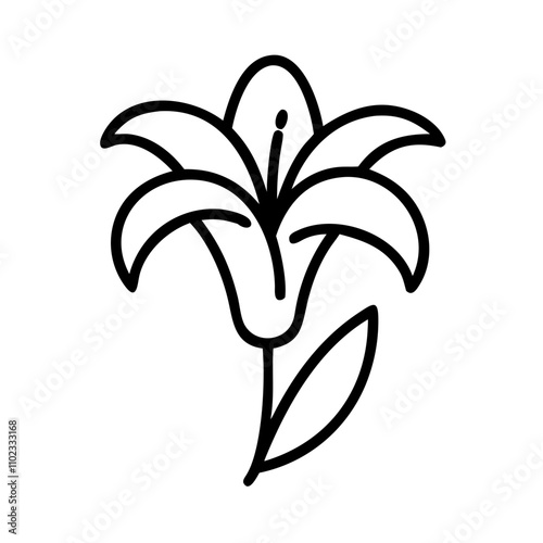 Easter lily icon symbolizing purity and renewal