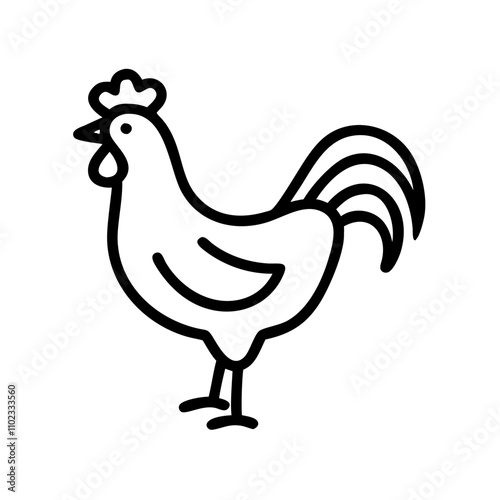 Rooster icon symbolizing Easter and spring themes