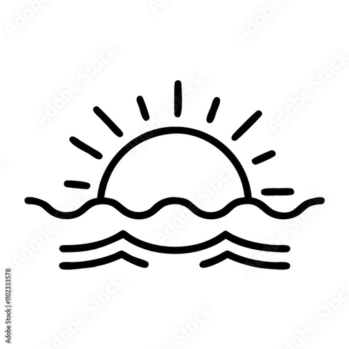 Sunrise icon symbolizing renewal and hope