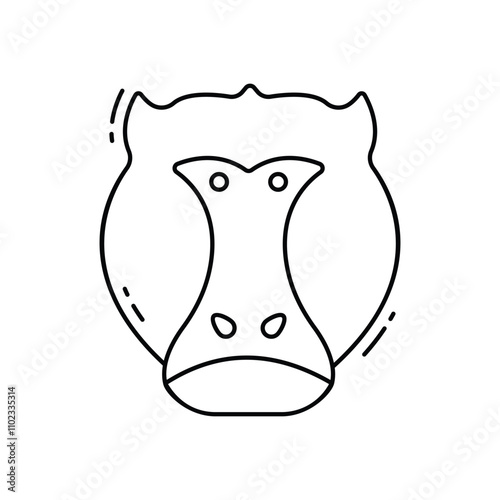 Baboon vector icon