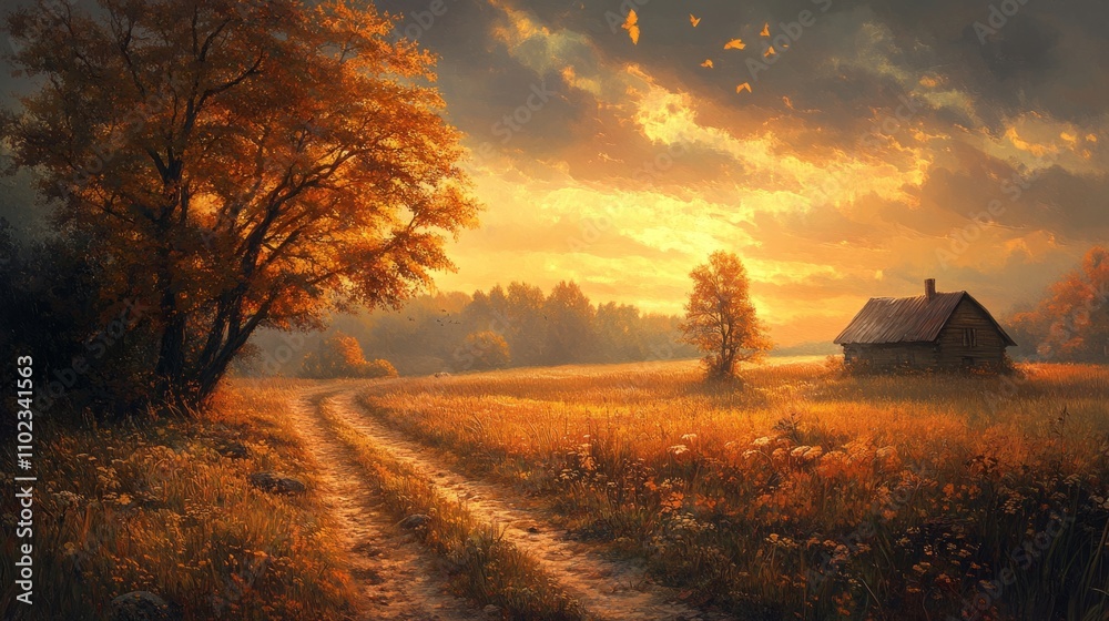 Rural landscape, fields, trees, farmhouse, warm lighting, peaceful atmosphere, high resolution. Rural landscape, fields, trees, farmhouse, warm lighting, peaceful atmosphere, high resolution.