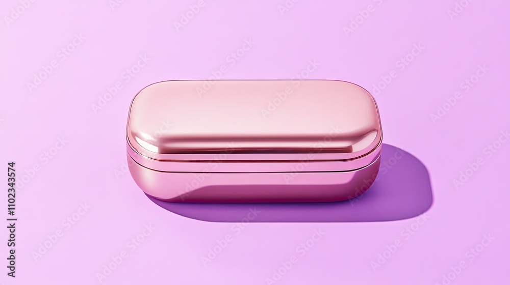 Elegant Pink Storage Box on a Soft Purple Background for Home Organization and Stylish Display in Modern Interiors