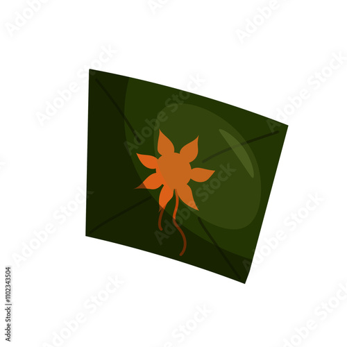 Vector illustration of an envelope with flower. Greetings for the holiday