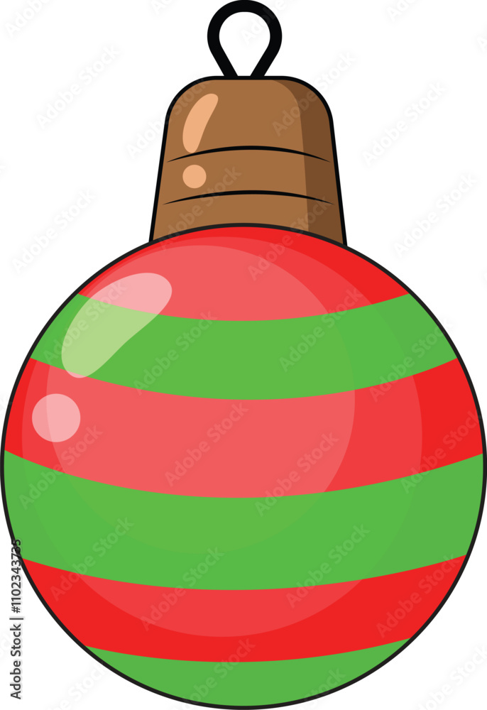 Hand draw Cute Christmas ball vector illustration. Christmas ball ornaments collection.
