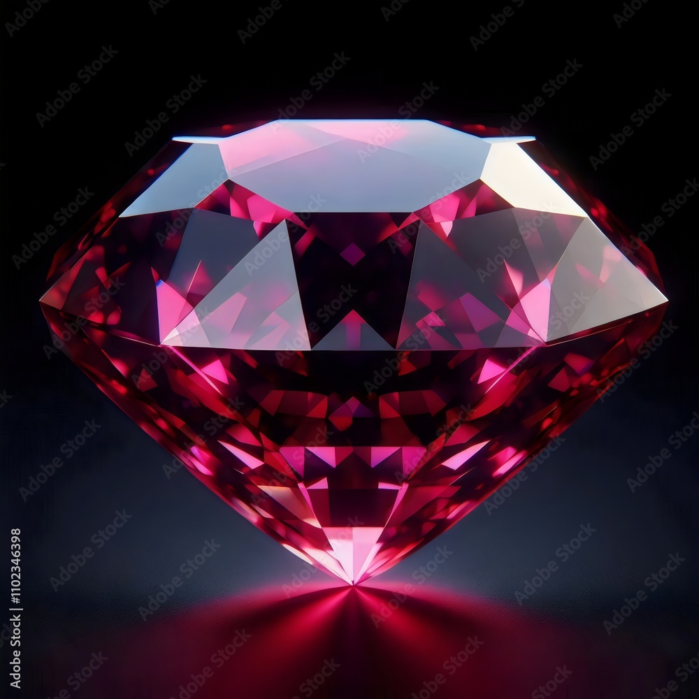 Sardius, ruby on black background