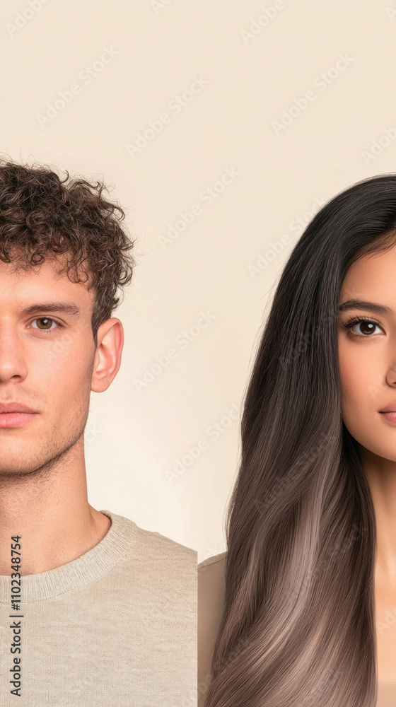Close up of man and woman showing diversity and inclusion Close up of man and woman showing diversity and inclusion