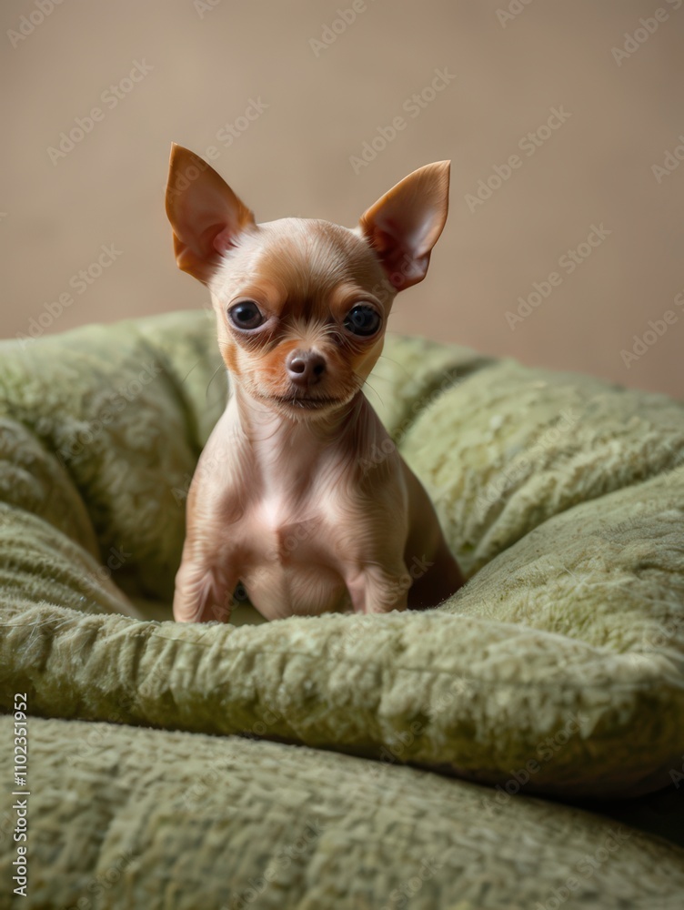 Charming Chihuahua Resting on a Cushion. Charming Chihuahua Resting on a Cushion.