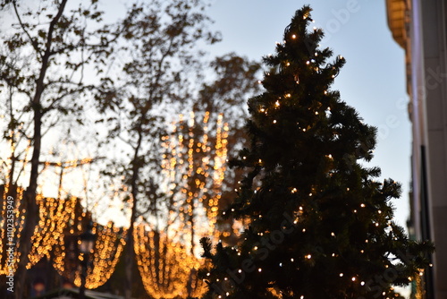 Décorer la rue à Noël photo