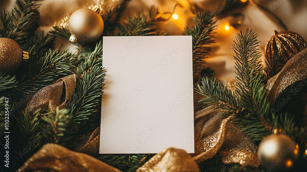 Fototapeta premium christmas or new year greeting card with frame