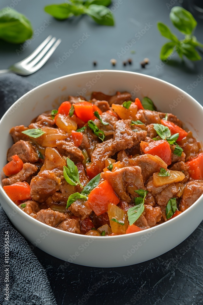A bowl of seitan stir-fry with vibrant vegetables, emphasizing the versatility of wheat-based protein substitutes. A bowl of seitan stir-fry with vibrant vegetables, emphasizing the versatility of wheat-based protein substitutes.