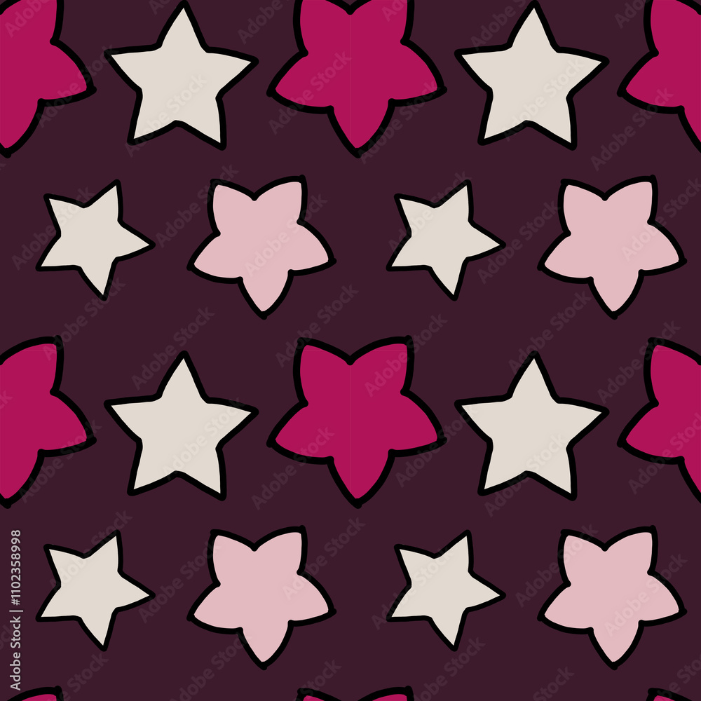cute stars repetitve seamless chrismass pattern, paperwrap star pattern, cute stars repetitve seamless chrismass pattern, paperwrap star pattern,