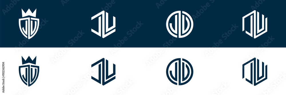 Modern letter LU UL logo design Modern letter LU UL logo design
